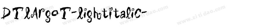 DTLArgoT-LightItalic字体转换