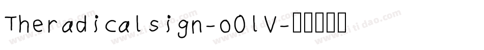 Theradicalsign-o0lV字体转换