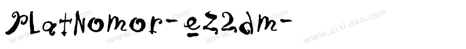 PlatNomor-eZ2dm字体转换