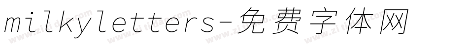 milkyletters字体转换