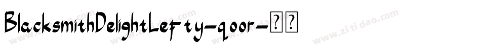 BlacksmithDelightLefty-qoor字体转换