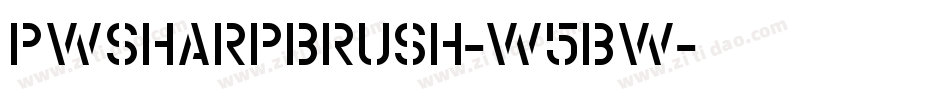 Pwsharpbrush-w5Bw字体转换