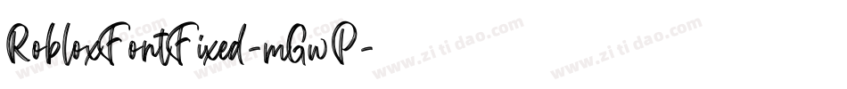 RobloxFontFixed-mGwP字体转换