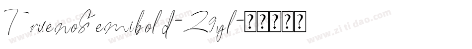 TruenoSemibold-Z9yl字体转换