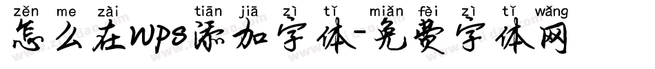 怎么在wps添加字体字体转换