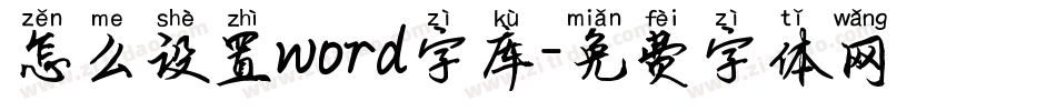 怎么设置word字库字体转换