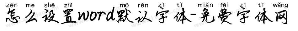 怎么设置word默认字体字体转换