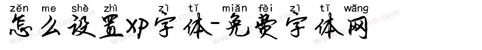 怎么设置xp字体字体转换