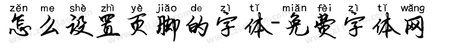 怎么设置页脚的字体字体转换