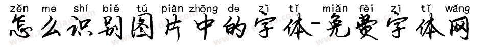 怎么识别图片中的字体字体转换