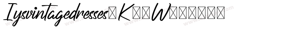 Iysvintagedresses-K39W字体转换