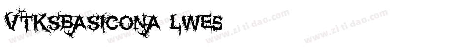 VtksBasicona-lwe5字体转换