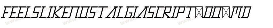 Feelslikenostalgiascript-DO0mD字体转换