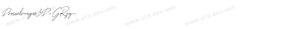Drosselmeyer3D-GRzg字体转换
