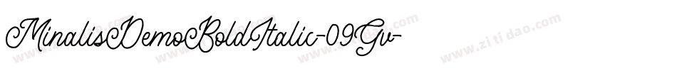 MinalisDemoBoldItalic-09Gv字体转换