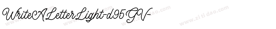 WriteALetterLight-d95GV字体转换