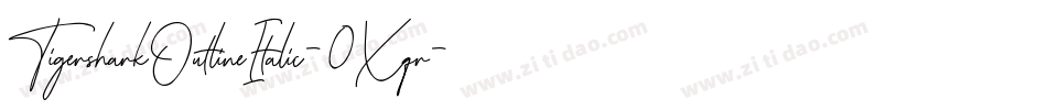 TigersharkOutlineItalic-0Xqr字体转换