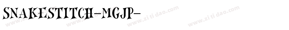 Snakestitch-mGjP字体转换