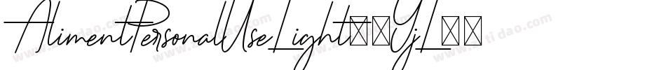 AlimentPersonalUseLight-5YjL字体转换