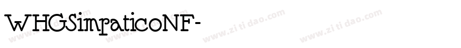 WHGSimpaticoNF字体转换