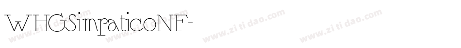 WHGSimpaticoNF字体转换