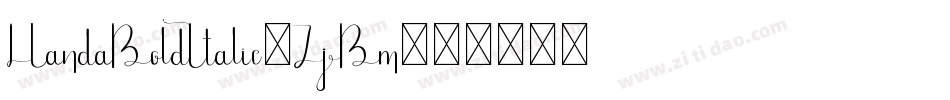 HandaBoldItalic-ZjBm字体转换