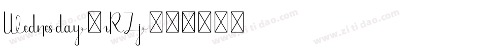 Wednesday-xRZj字体转换