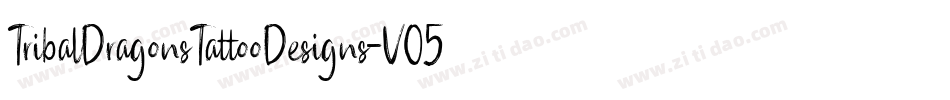 TribalDragonsTattooDesigns-V05y字体转换