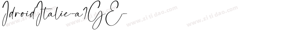 IdroidItalic-a1GE字体转换