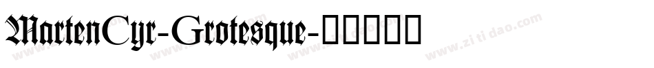 MartenCyr-Grotesque字体转换