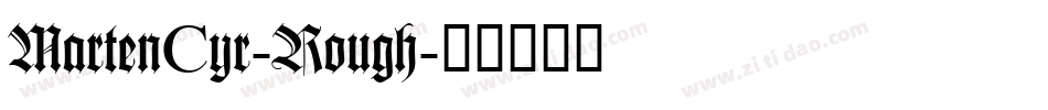 MartenCyr-Rough字体转换