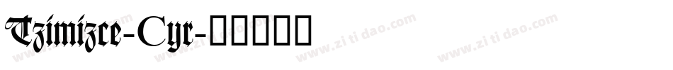 Tzimizce-Cyr字体转换