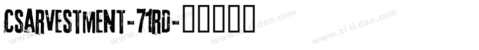 CsarVestment-71rD字体转换
