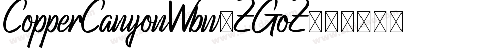 CopperCanyonWbw-ZGoZ字体转换