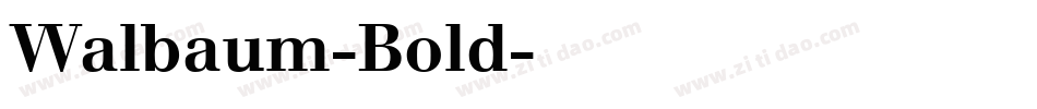 Walbaum-Bold字体转换