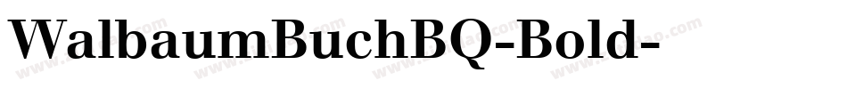 WalbaumBuchBQ-Bold字体转换