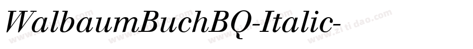 WalbaumBuchBQ-Italic字体转换