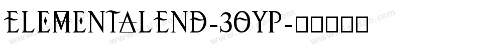 ElementalEnd-3oYp字体转换