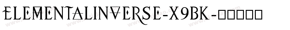 ElementalInverse-X9BK字体转换