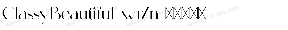 ClassyBeautiful-wrZn字体转换