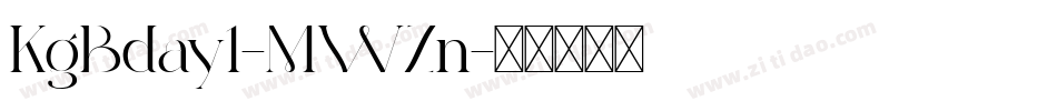 KgBday1-MWZn字体转换