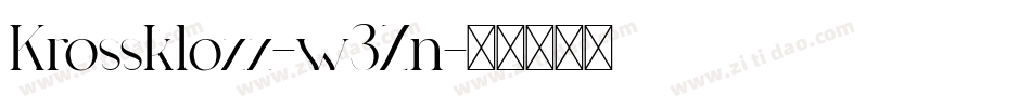 Krossklozz-w3Zn字体转换