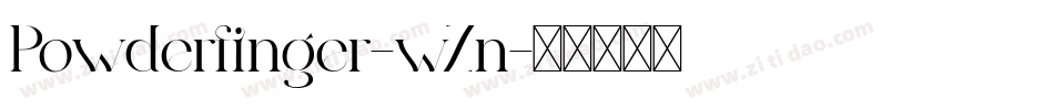 Powderfinger-wZn字体转换