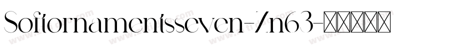 Softornamentsseven-Zn63字体转换 Softornamentsseven-Zn63字体转换