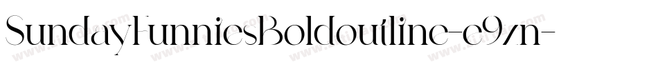 SundayFunniesBoldoutline-e9zn字体转换