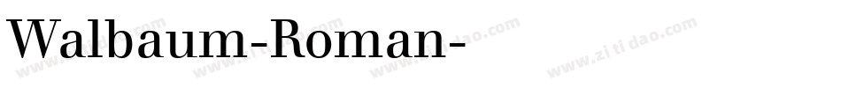 Walbaum-Roman字体转换