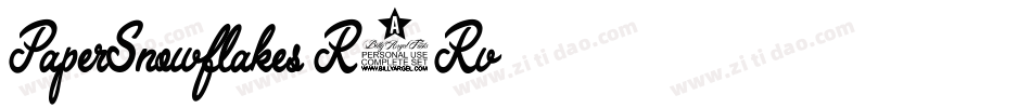 PaperSnowflakes-R2Rv字体转换