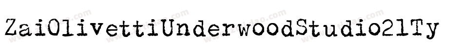 ZaiOlivettiUnderwoodStudio21Typewriter-jE90l字体转换