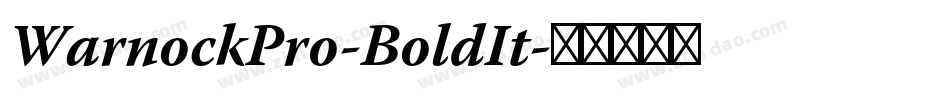 WarnockPro-BoldIt字体转换