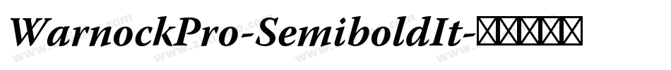 WarnockPro-SemiboldIt字体转换